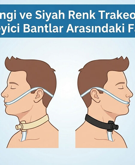 ten rengi ve siyah renk trakeostomi sabitleyici arasındaki farklar